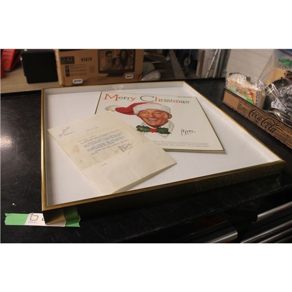 Frame Bing Crosby Merry Christmas Record