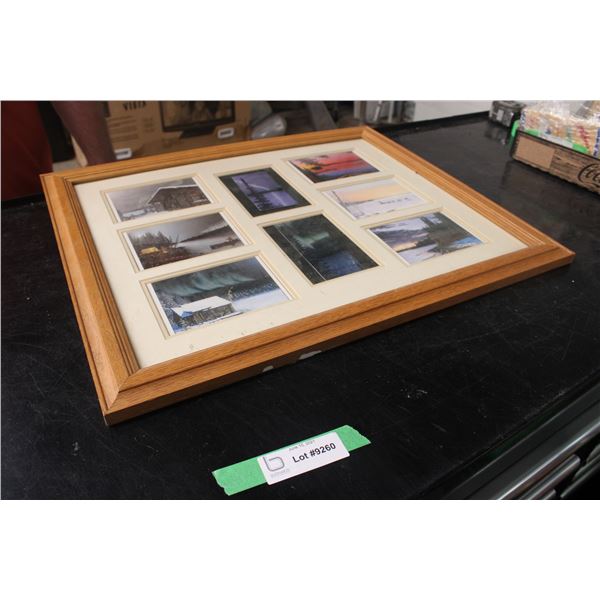 Framed Scrimshaw Collection of Pictures in Frame 22.5" x 18.5"