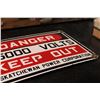 Image 2 : Sask Power Enamel Danger 25000 Volts Enamel Sign 18.5" x 12.5"