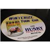 Image 2 : Husky Motor Oil Tin Sign 14" Diameter