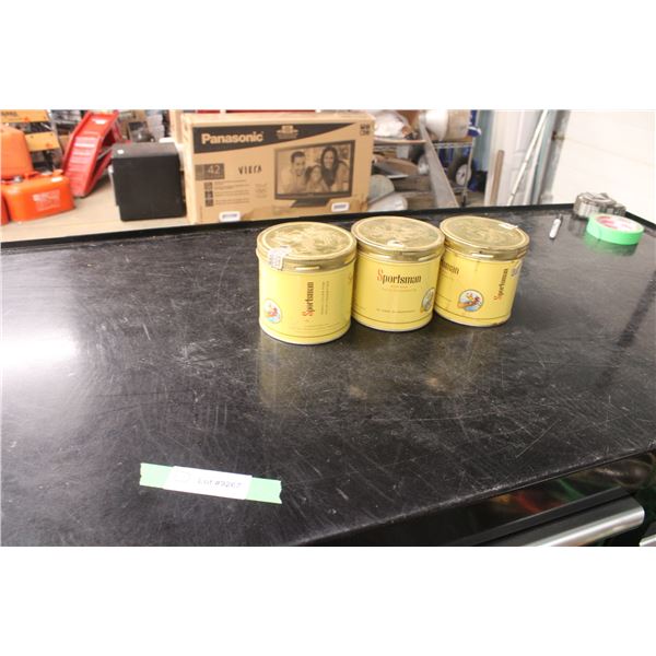 3 Sportsman Tobacco Tins