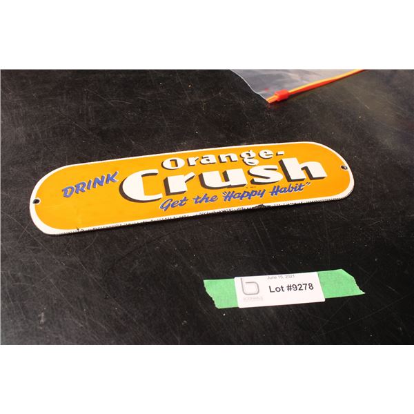 Drink Orange Crush Porcelain Enamel Sign