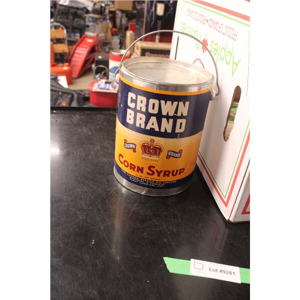Crown Brand Corn Syrup Pail Paper Label