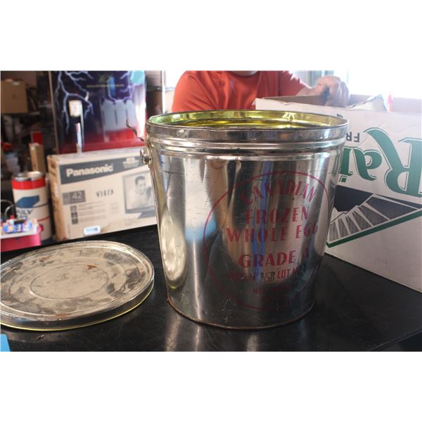 Tin Whole Eggs Storage Container