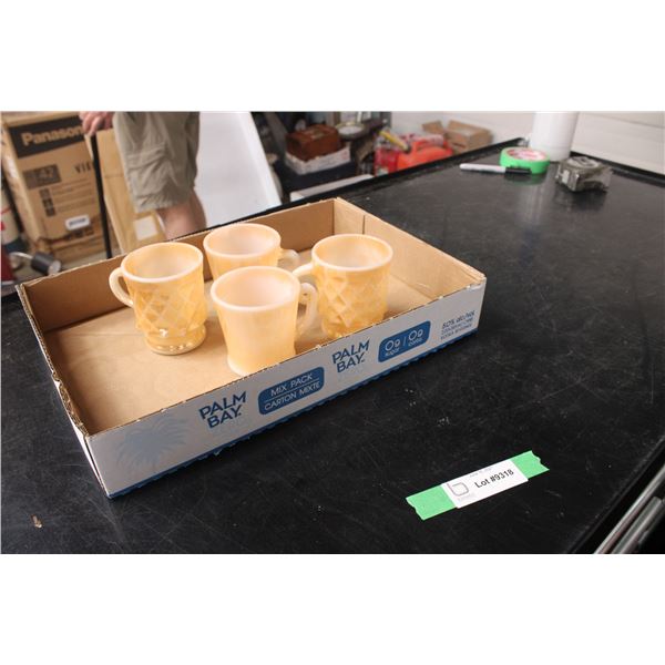 Fireking Peach Luster Cups