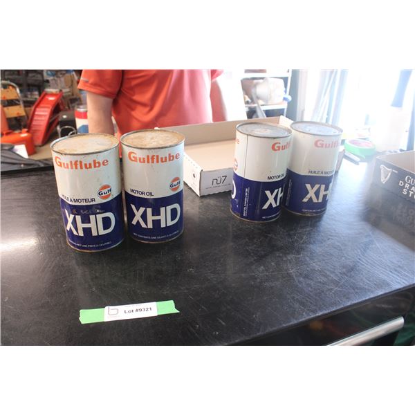 (2X THE MONEy) Gulflube XHD Oil Cans (Full)