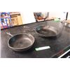 Image 1 : (2X THE MONEY) Cast Iron Frying Pans