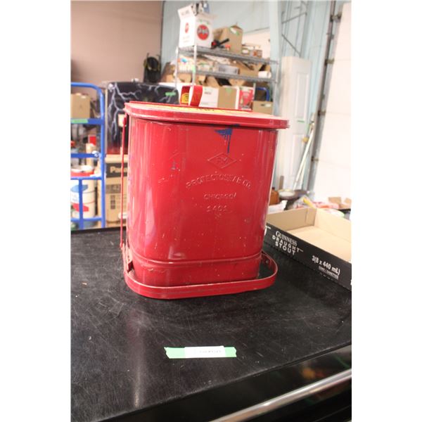 Vintage Metal Storage Container 15" High