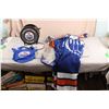 Image 1 : Oilers Toaster (Missing Button Not Working) + Blanket + Misc Memorabilia