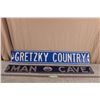 Image 1 : (2X THE MONEY) Gretzky Country and Oilers Man Cave Tin Signs 36" Long