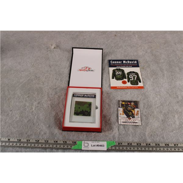 McDavid Game Worn Warm Up Jersey Patch Card