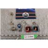 Image 3 : Oilers Canada Post Coin + Stamp Booklet and Keychains and Ring