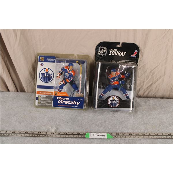 McFarlanes Wayne Gretzky and Sheldon Souray Figures (NIB)
