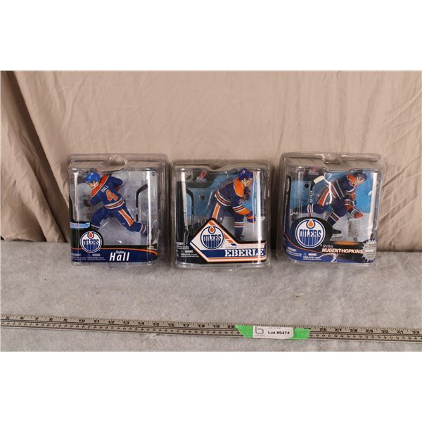 McFarlanes Jordan Eberle, Ryan Nugent Hopkins and Taylor Hall Figures (NIB)