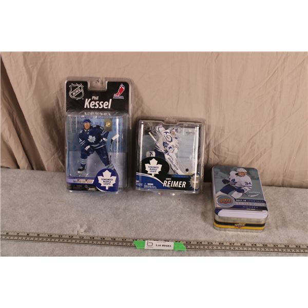 McFarlane Phil Kessel, James Reimer Figures (NIB) Plus Empty Tin