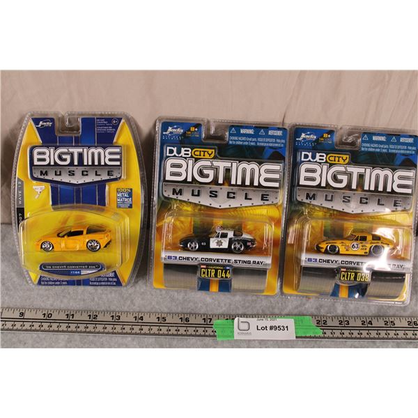 Jada Toys Bigtime Muscle Chevy Corvettes 1:64 NIB