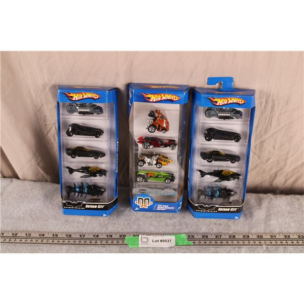 (3X THE MONEY) Hot Wheels 5 Toy Packs (3 pkgs)