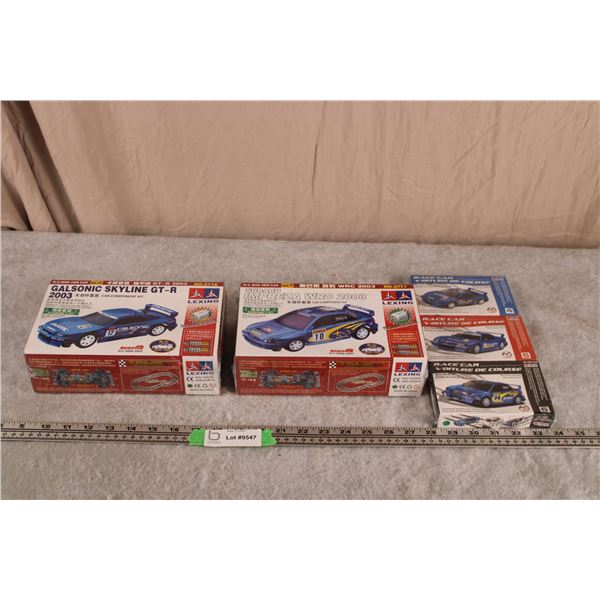 Subaru Impreza and Galsonic Skyline + Race Car Model Kits - Sealed