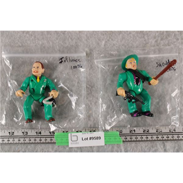 (2X THE MONEY) Dick Tracy Figures - Shoulders + Influence 100% Complete - Like New