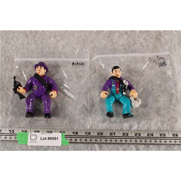 (2X THE MONEY) Dick Tracy Figures - Big Boy 100% Complete + Rodent (missing club)
