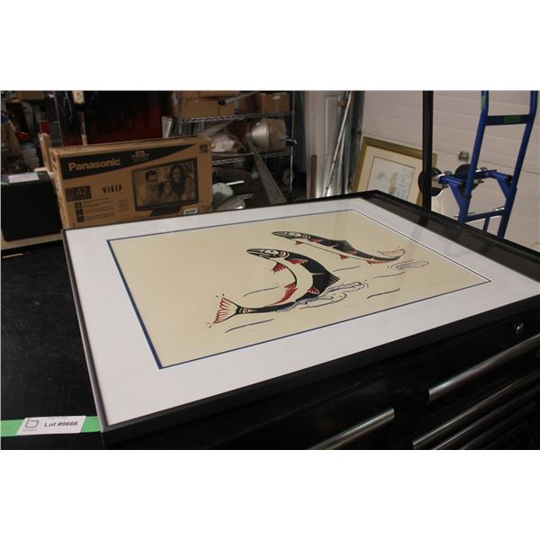 Inuit Picture In Frame (Born Free) 29" x 22.5"