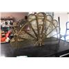 Image 1 : Decorative Tin Fan Ornament Fireplace Screen