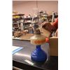 Image 1 : Blue Base Coal Oil Lamp with Shade