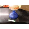 Image 2 : Blue Base Coal Oil Lamp with Shade