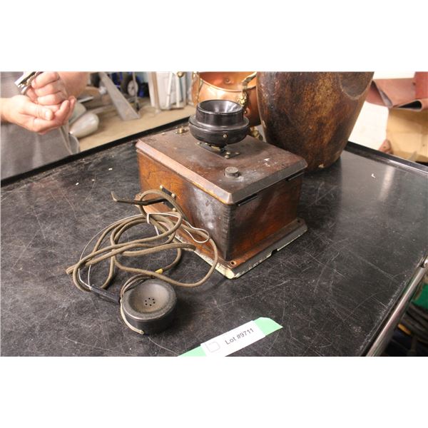 Northern Electric Wooden Box Phone
