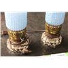 Image 2 : (2X THE MONEY) 2 Bedroom Blue Glass Lamp on Bases