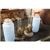 Image 5 : (2X THE MONEY) 2 Bedroom Blue Glass Lamp on Bases