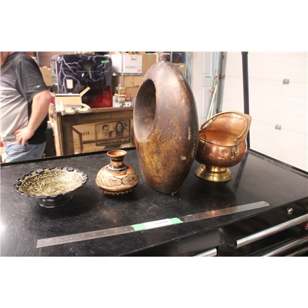Mixed Lot of Copperware Vase Misc