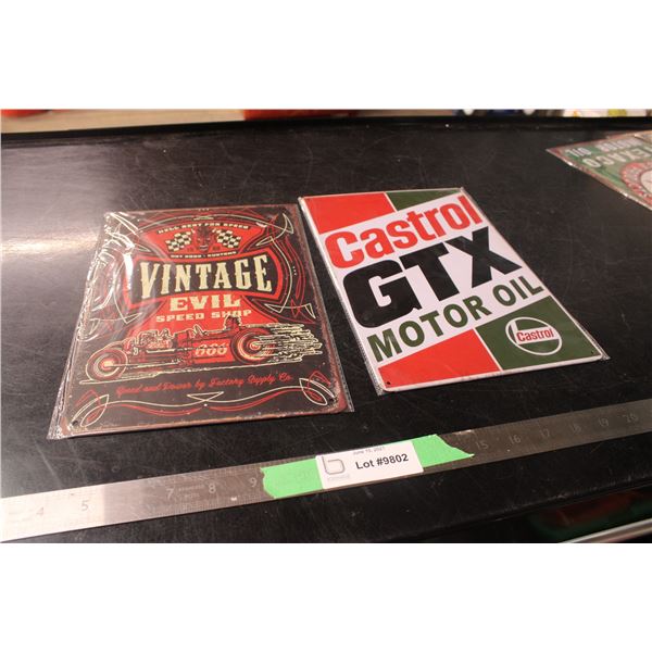 (2X THE MONEY) Tin Shop Signs