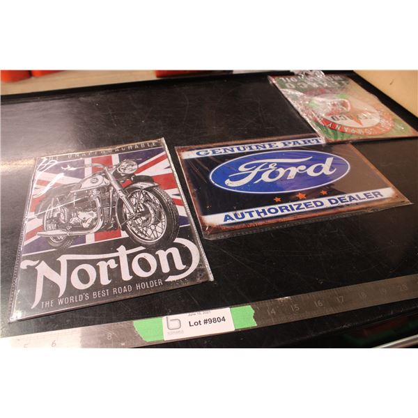 (2X THE MONEY) Tin Signs (Ford)