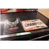 Image 1 : (2X THE MONEY) Tin Signs Champion Spark Plugs and Harley Davidson
