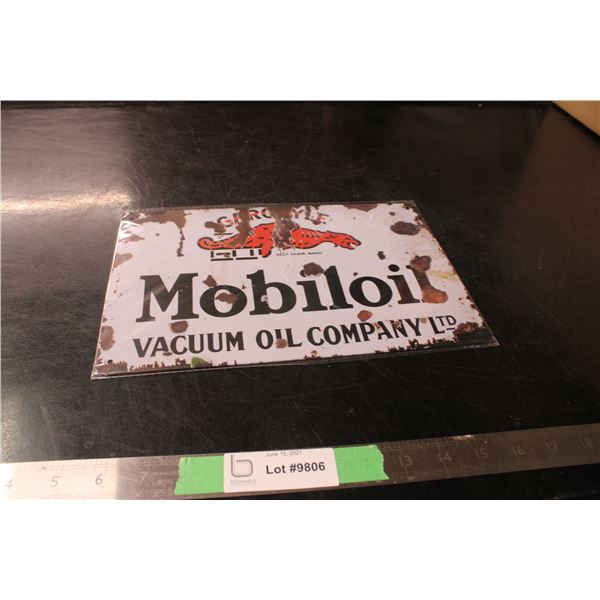 Mobil Oil Tin Sign