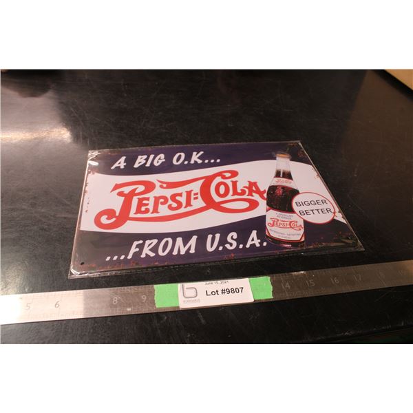 Pepsi Cola Tin Sign