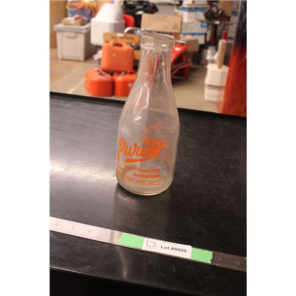 Purity Dairy Products Milk Bottle (Chip on Top)