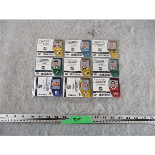 2019 MVP NHL Player Credentials insert cards - Bobby Orr + Jake Guentzel etc