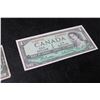 Image 2 : 1967 + 1954 Canadian $1 Bills