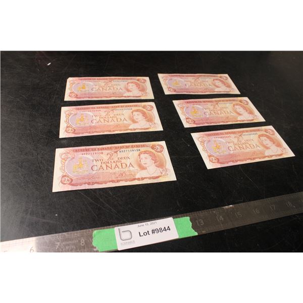 (2X THE MONEY) 1974 $2 Canadian Bills