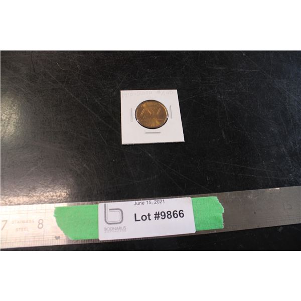 1910-2010 Sask Roughriders Loonie