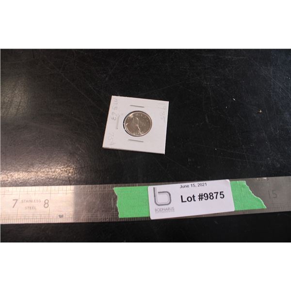 1985 M563 25 Cent Coin