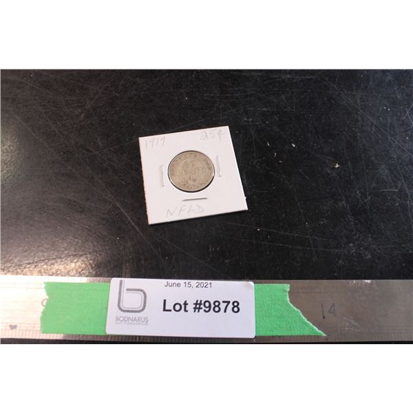 1917 Newfoundland 25 Cent Coin