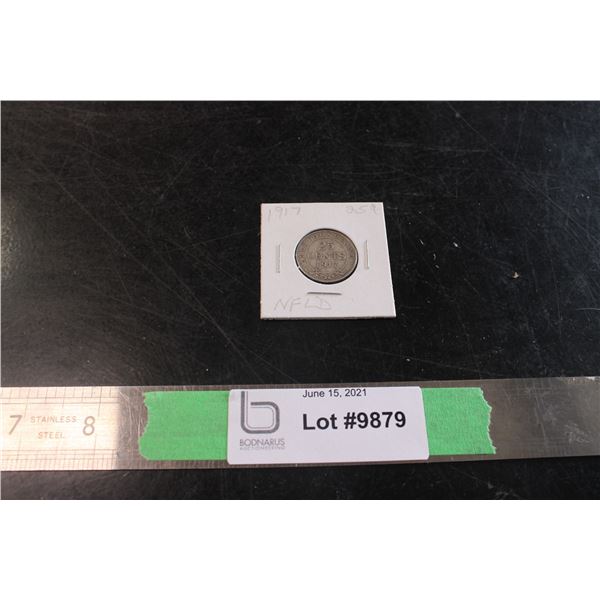 1917 Newfoundland 25 Cent Coin