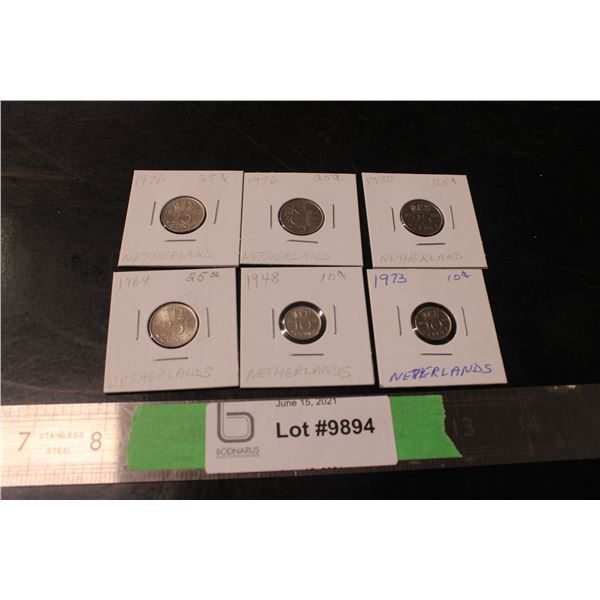 (6) Netherlands Coins