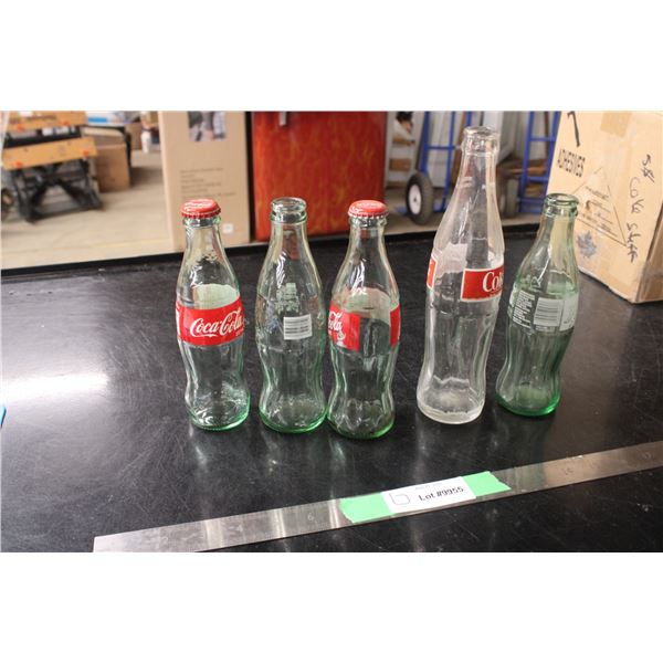 Vintage Coca Cola Bottles (5 Bottles)