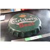 Image 1 : Carlsberg Beer Tin Sign Bottle Cap