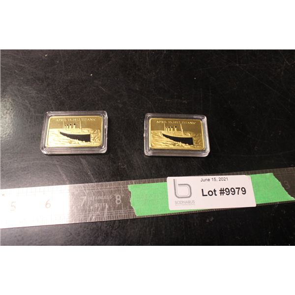 (2X THE MONEY) The Tragedy of Titanic 1 Oz Gold Layered .999