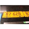 Image 2 : Pair of 1967 Centennial Sask Licence Plates